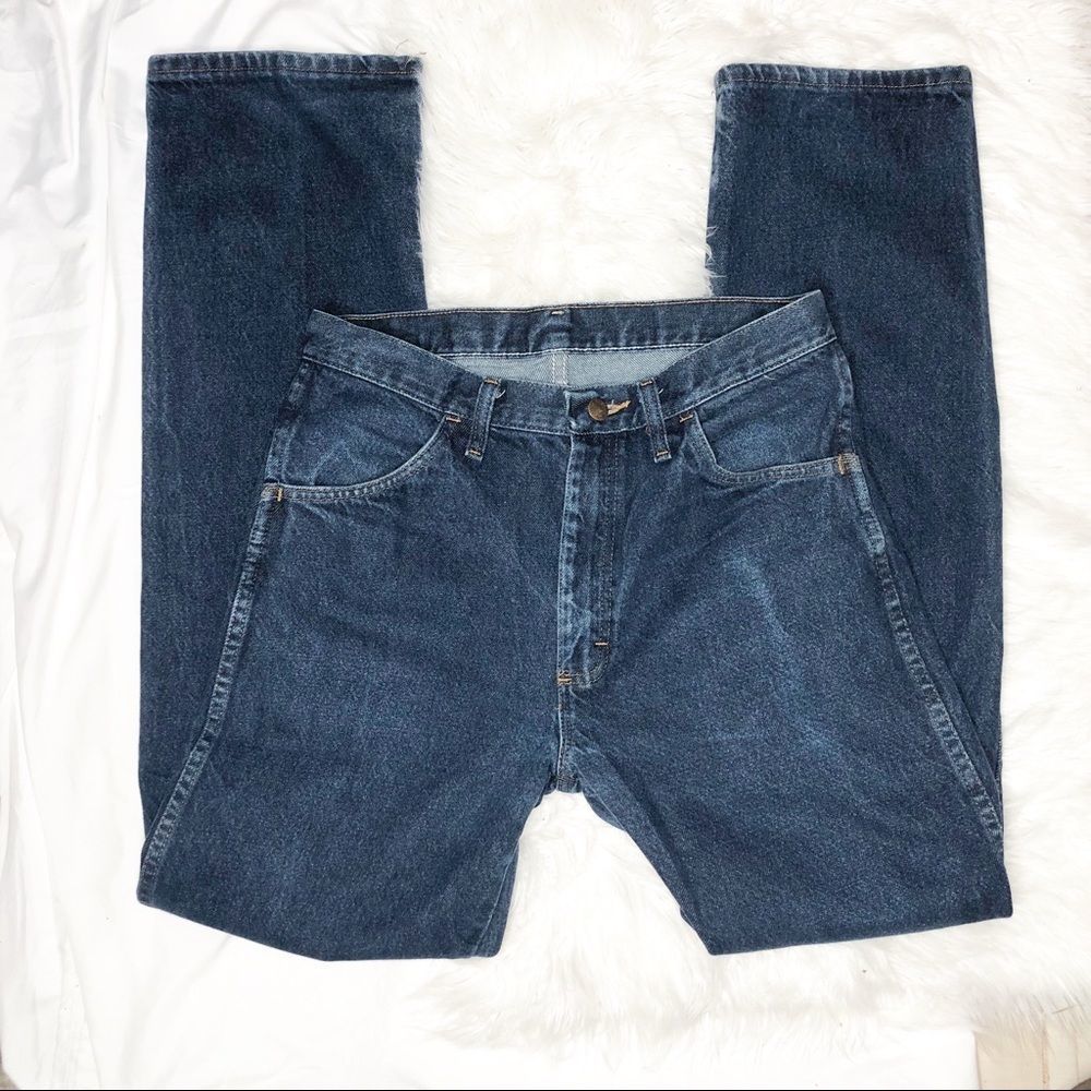 Vintage 🌾 Rustler dark denim straight leg jeans 32x34